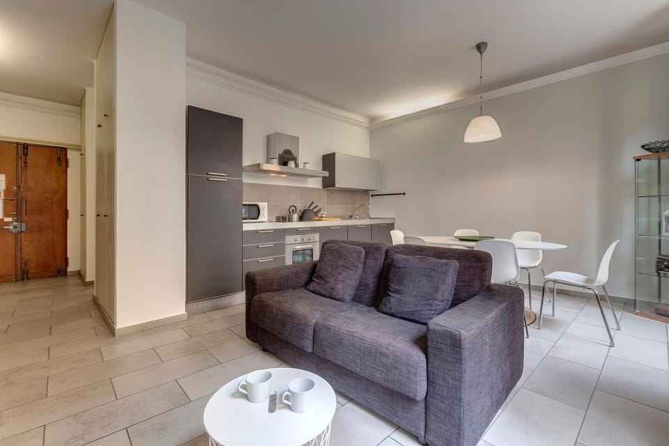 Living room, kitchen
