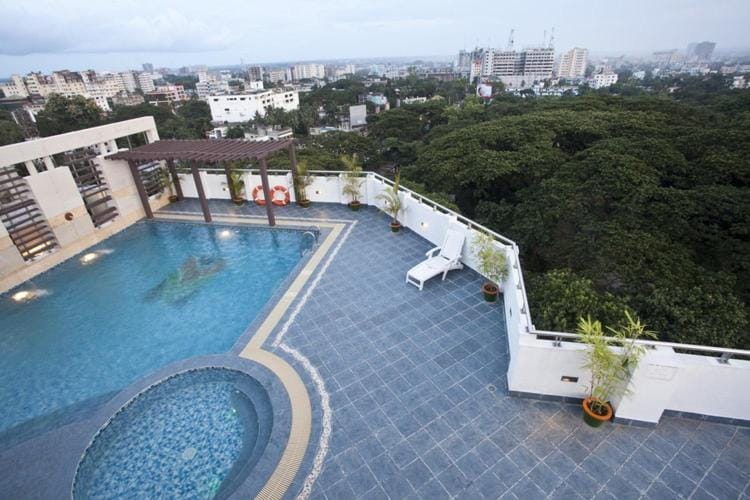 Bird's eye view, Swimming pool