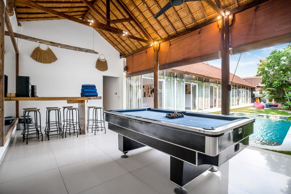 Property building, Billiard, Pool view, Swimming pool