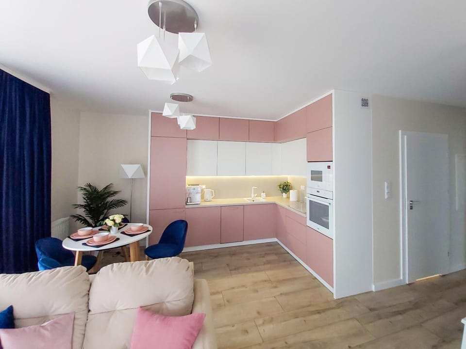 Kitchen or kitchenette, Living room, Dining area