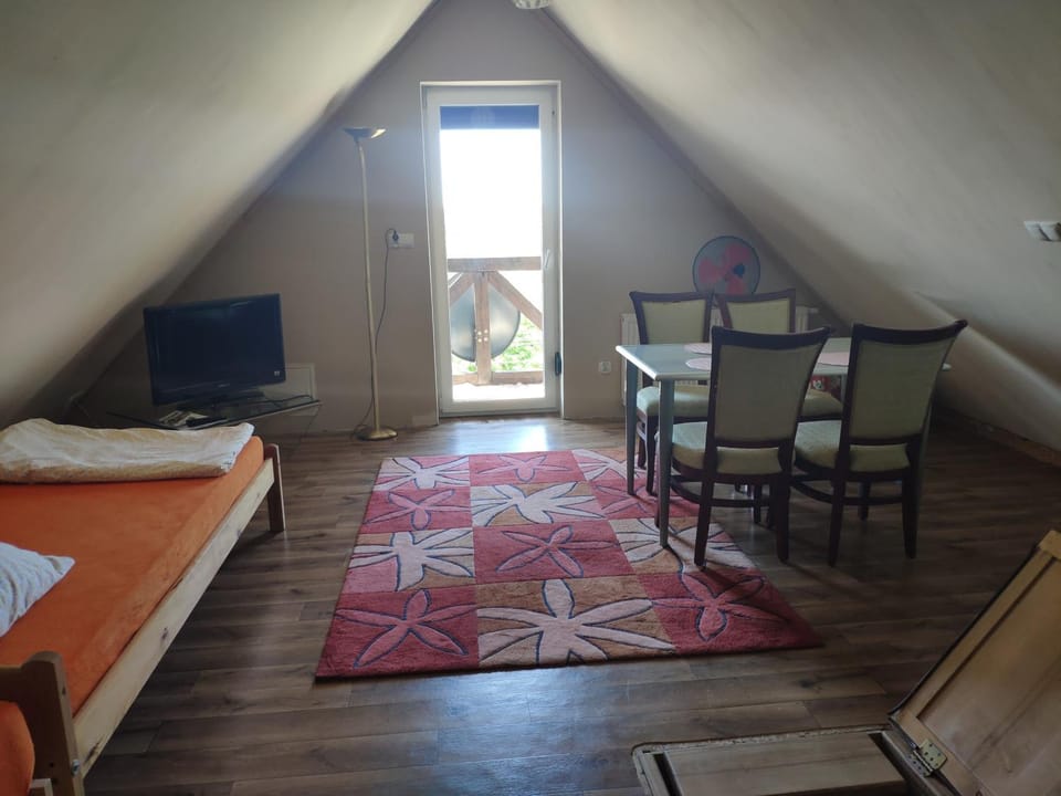 Communal lounge/ TV room, Bed, Living room, Photo of the whole room, Dining area
