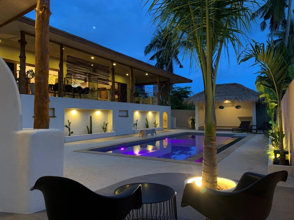 Property building, Swimming pool, Sunrise, Sunset
