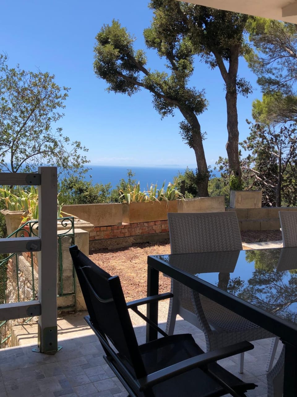 Patio, Natural landscape, View (from property/room), Dining area, Sea view