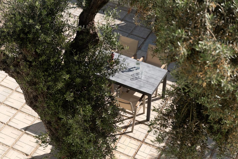 Patio, Day, Dining area