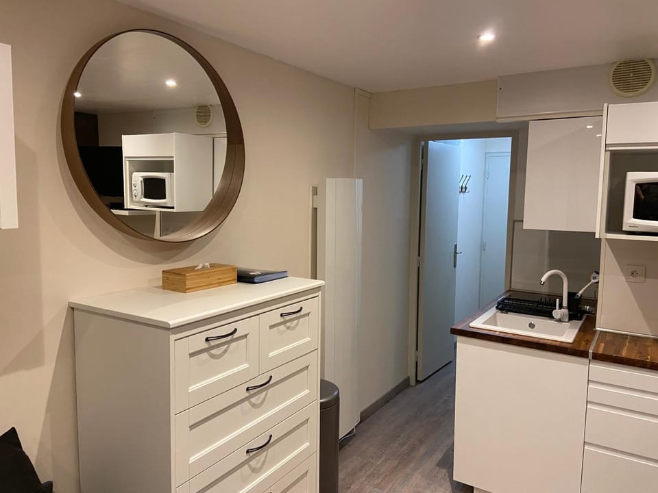 Appartement Studio rénové le Corbier 4 personnes 22m2 domaine les Sybelles Classé 2 étoiles label qualité le corbier Apartment in Villarembert