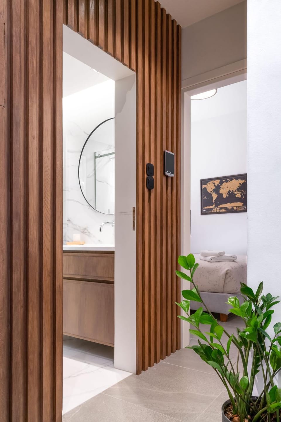 Bed, Bathroom