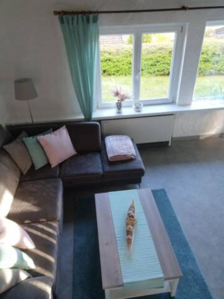 Living room, Seating area, Garden view