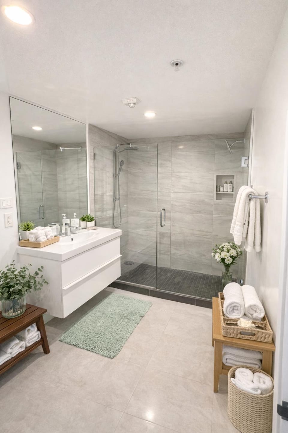 Shower, Bathroom, towels