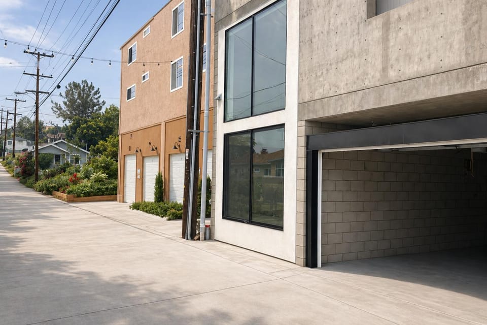 Property building, Facade/entrance, Quiet street view, Parking