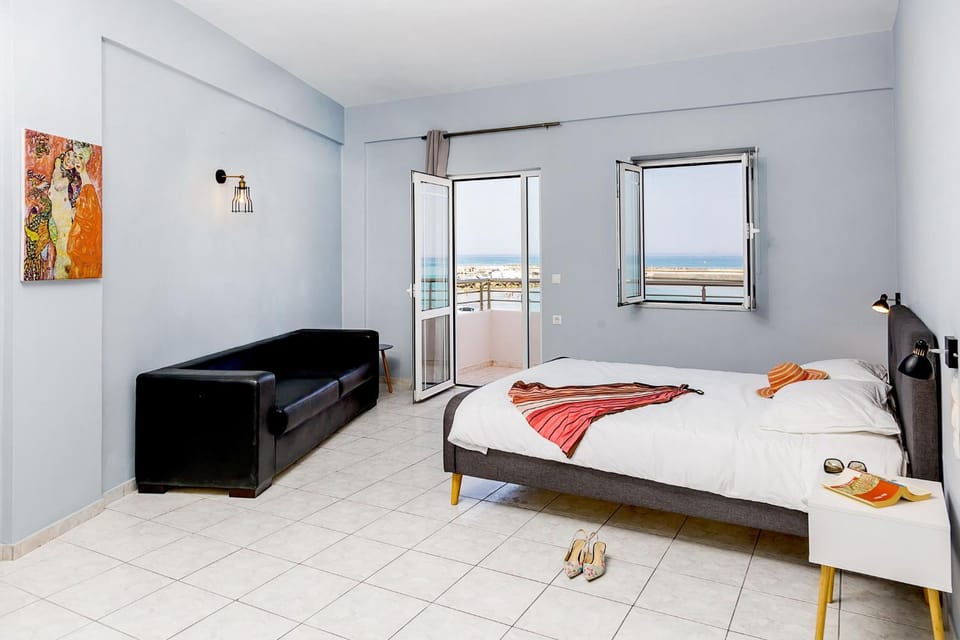 Seating area, Bedroom, Sea view