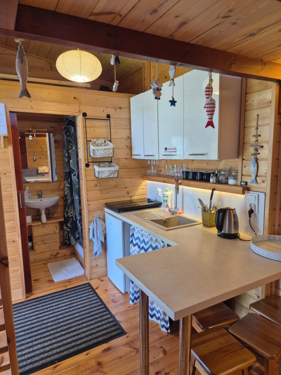 Siedlisko nr 4E i 4F nad jeziorem Skarlińskim, jezioro, mazury, domki letniskowe, bania House in Masovian Voivodeship