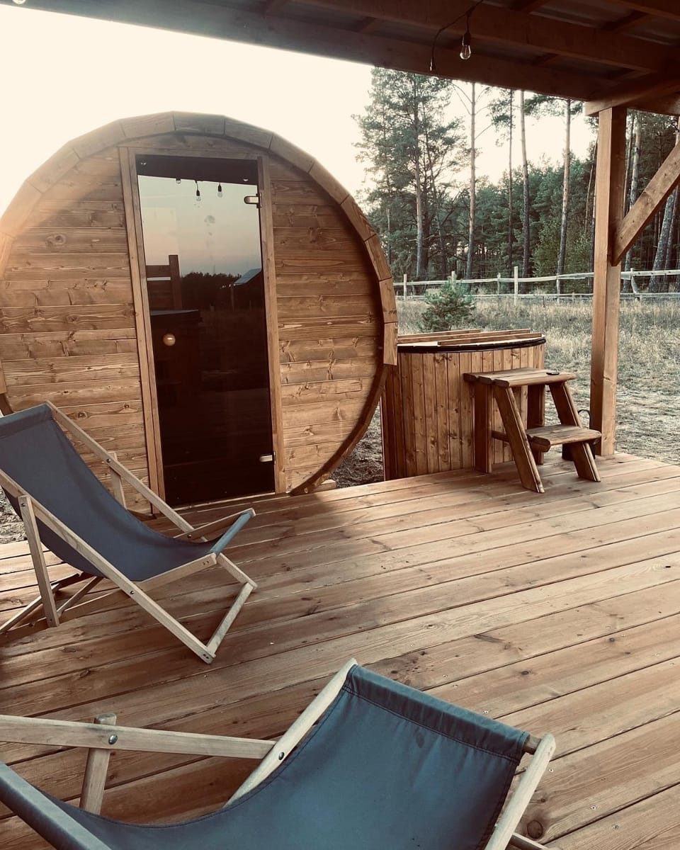 Sworna łąka z zewnętrznym SPA- sauna, jacuzzi, balia House in Pomeranian Voivodeship