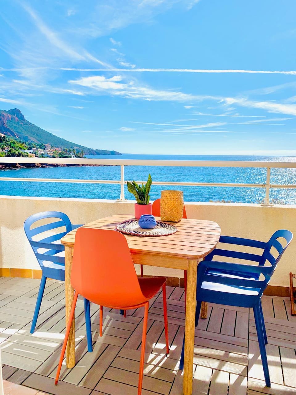 Balcony/Terrace, Dining area, Mountain view, Sea view