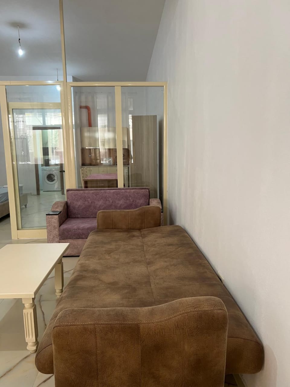Bed, Living room, Seating area, Bedroom