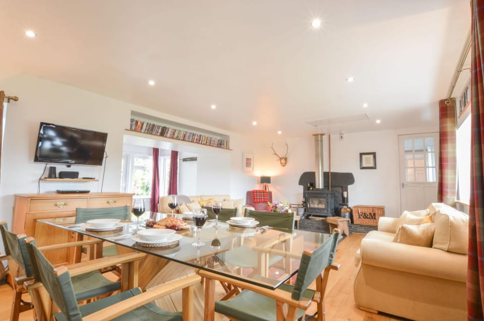 Property building, Living room, Dining area