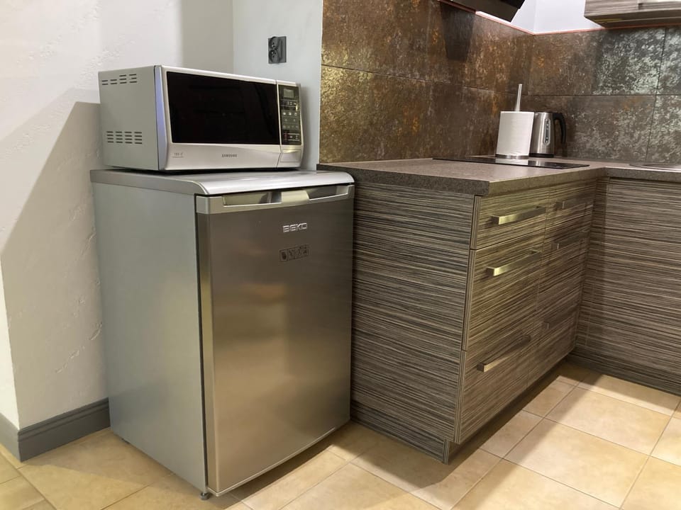 Kitchen or kitchenette, minibar