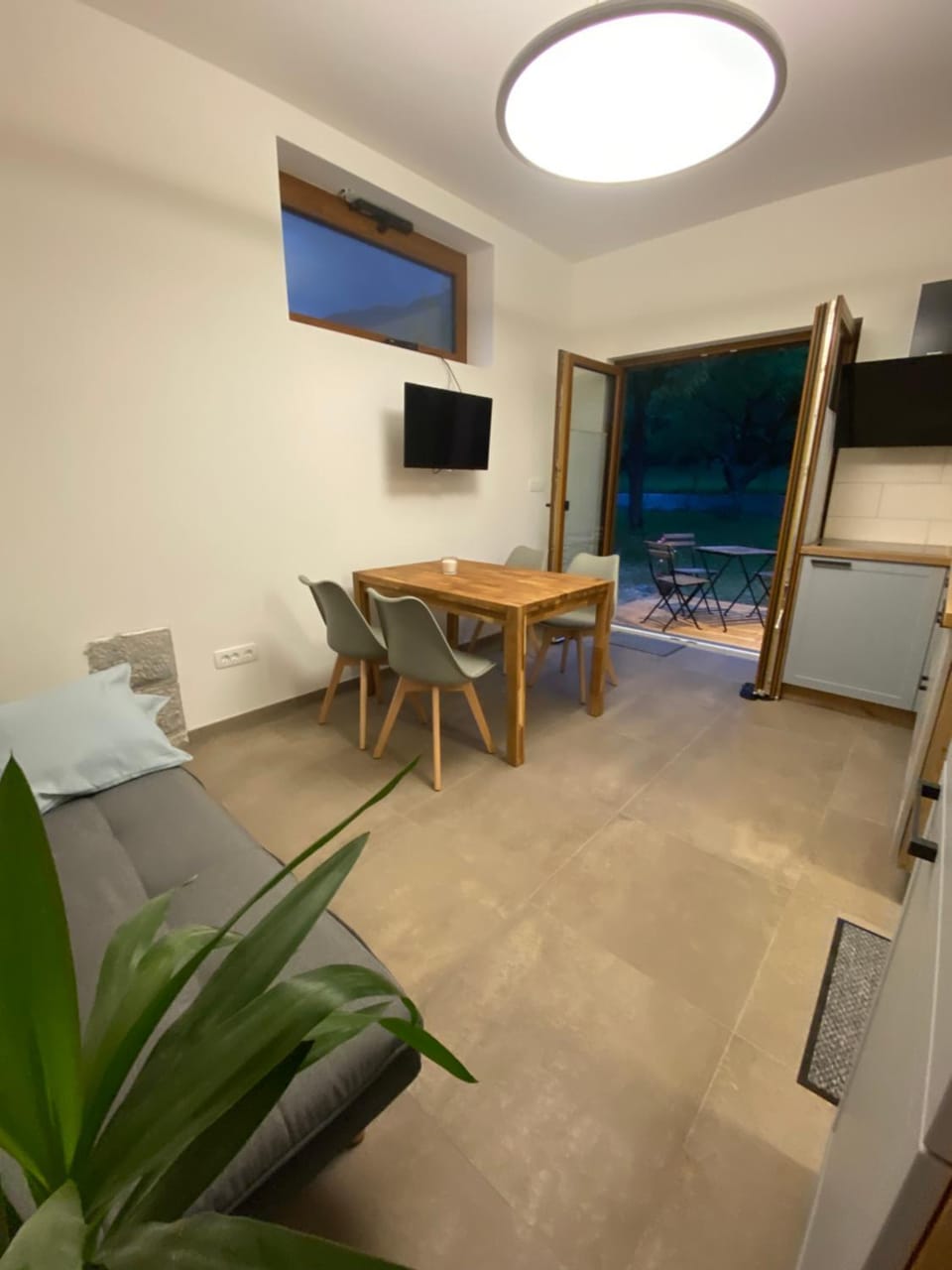 Living room, kitchen