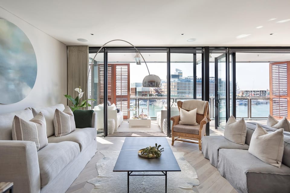 TV and multimedia, Living room, Seating area, City view, Sea view