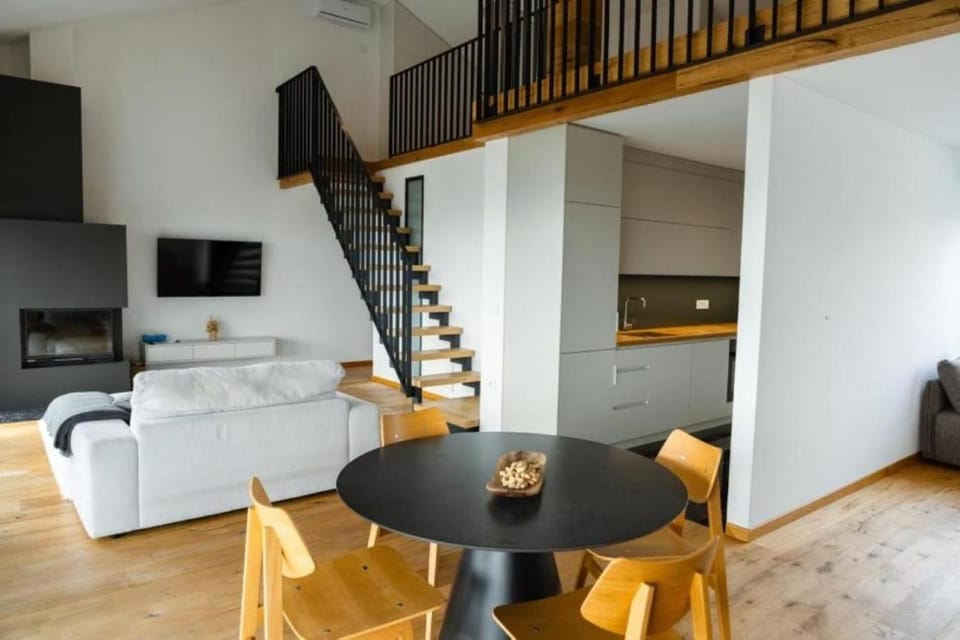 Kitchen or kitchenette, Living room, Dining area