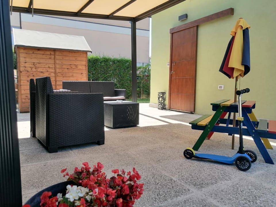Patio, Facade/entrance, Children play ground