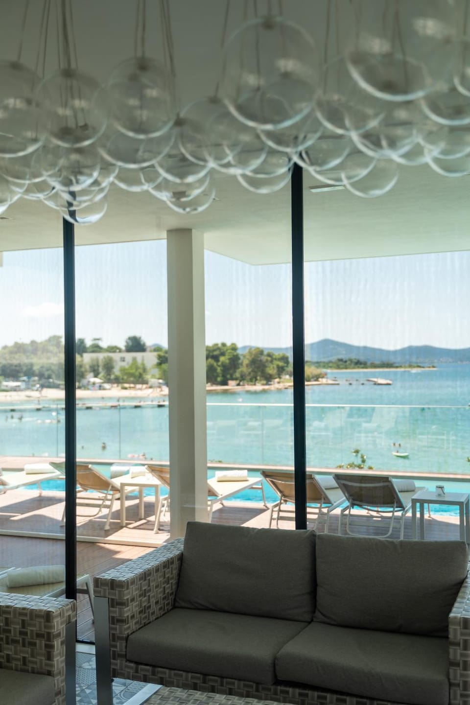 Seating area, Pool view, Sea view, Swimming pool