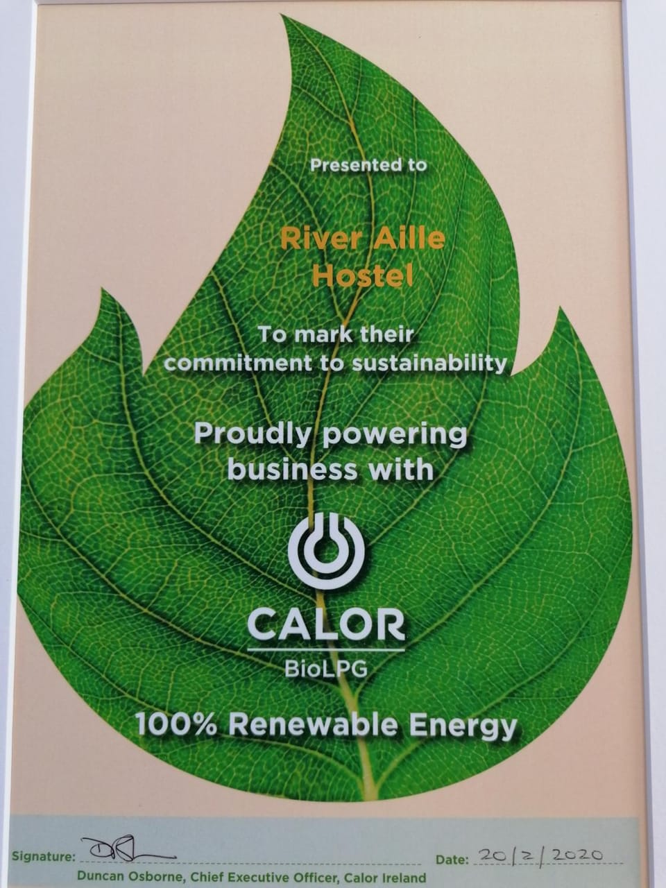 Certificate/Award