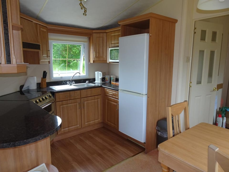 Kitchen or kitchenette, oven