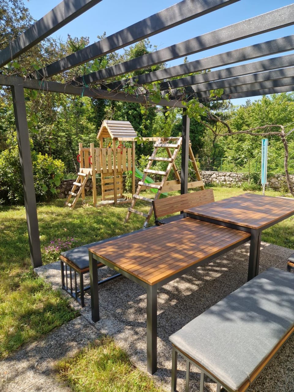 Children play ground, Garden, Dining area, Garden view