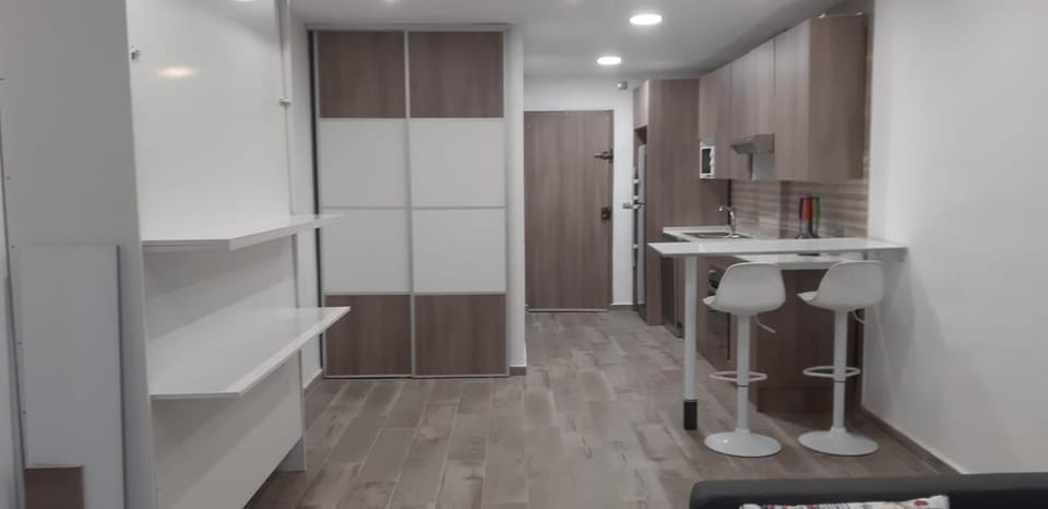 Kitchen or kitchenette, Living room, Dining area