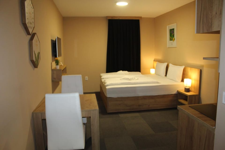 Bed, TV and multimedia, Photo of the whole room, hair dresser