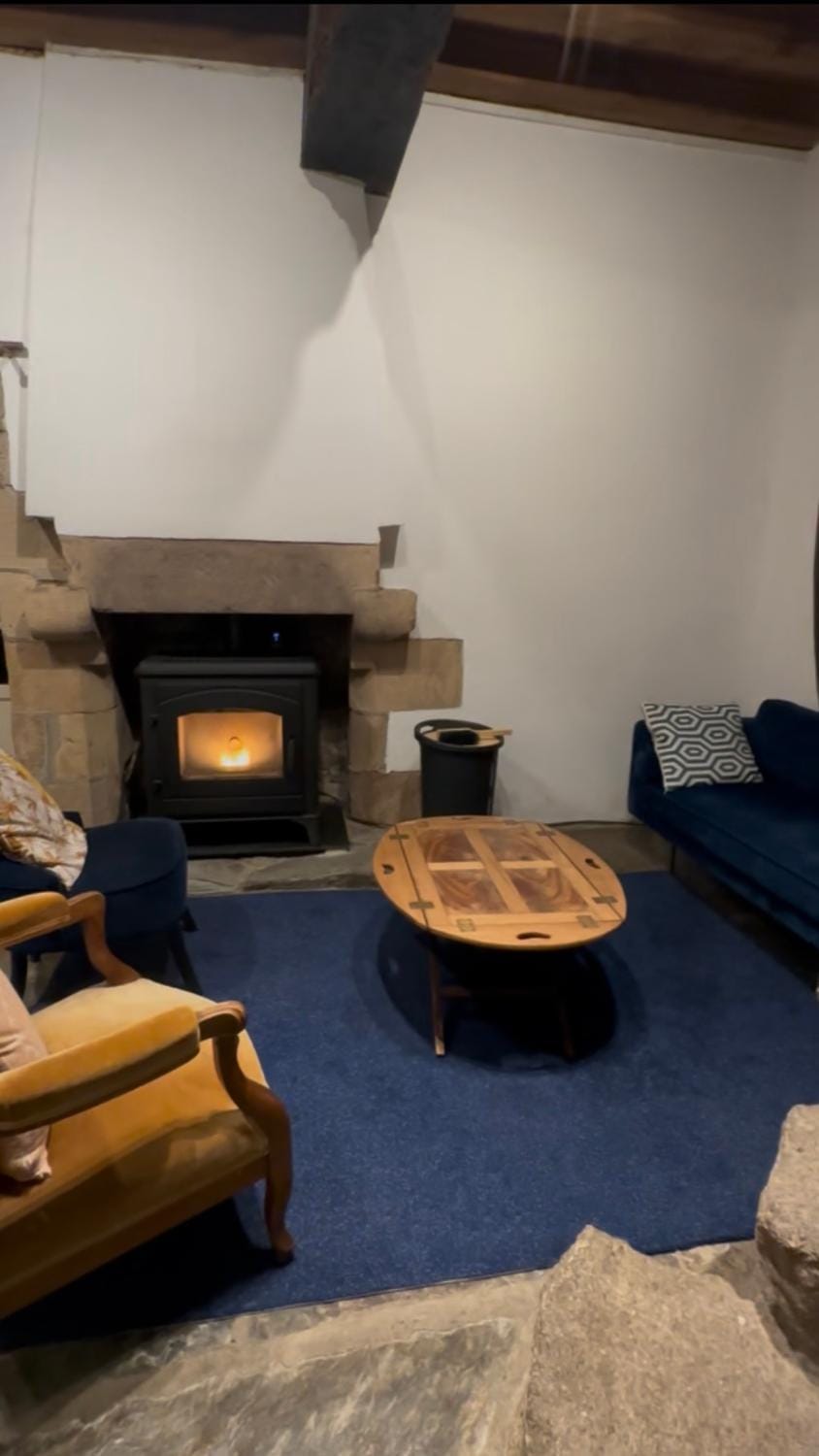Living room, Seating area, fireplace, heating