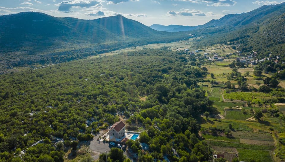 Natural landscape, Bird's eye view, Mountain view