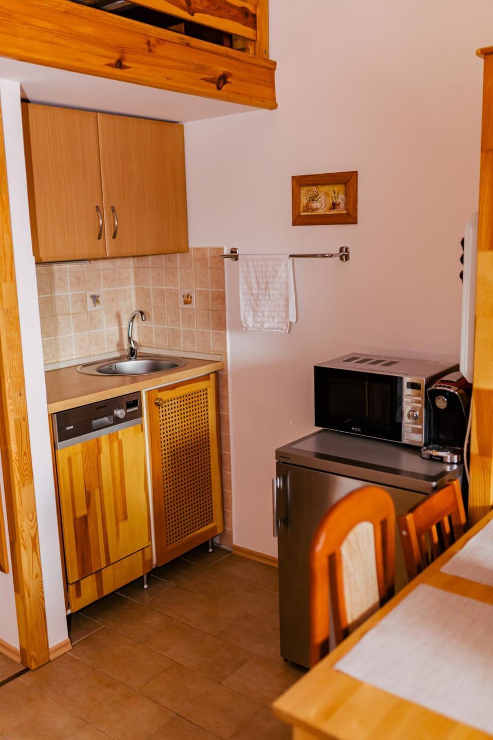 Kitchen or kitchenette, minibar, stove