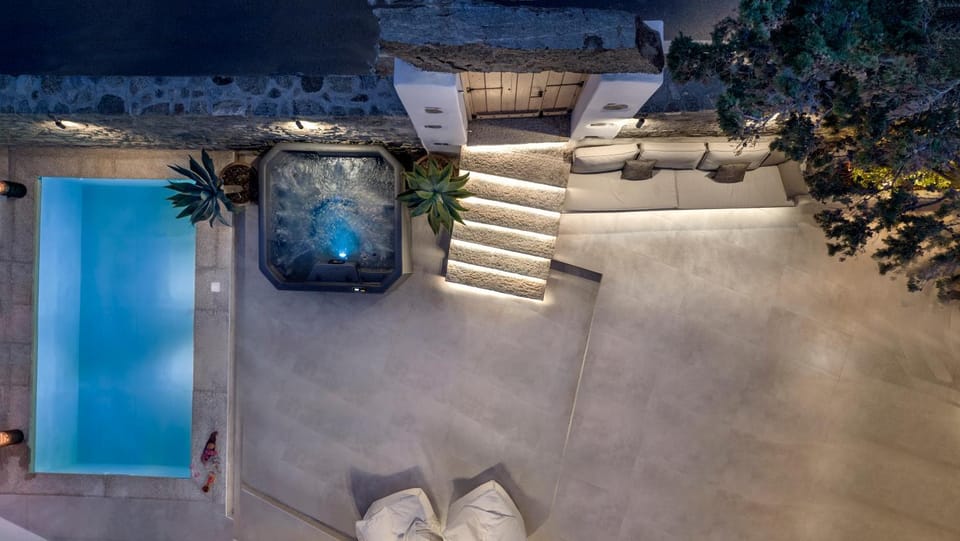 Patio, Night, Hot Tub, Pool view, Swimming pool