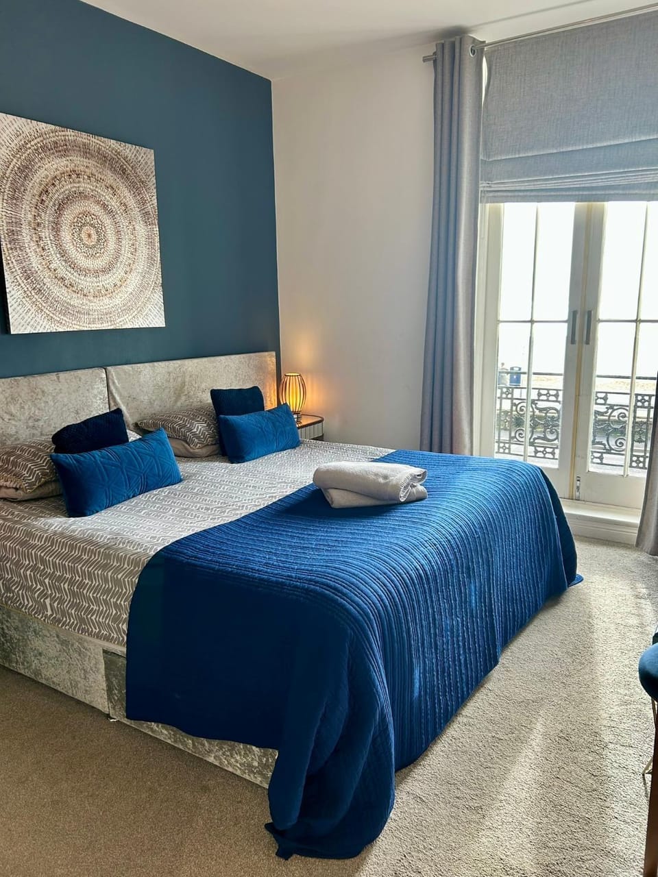 Bed, Bedroom, Sea view