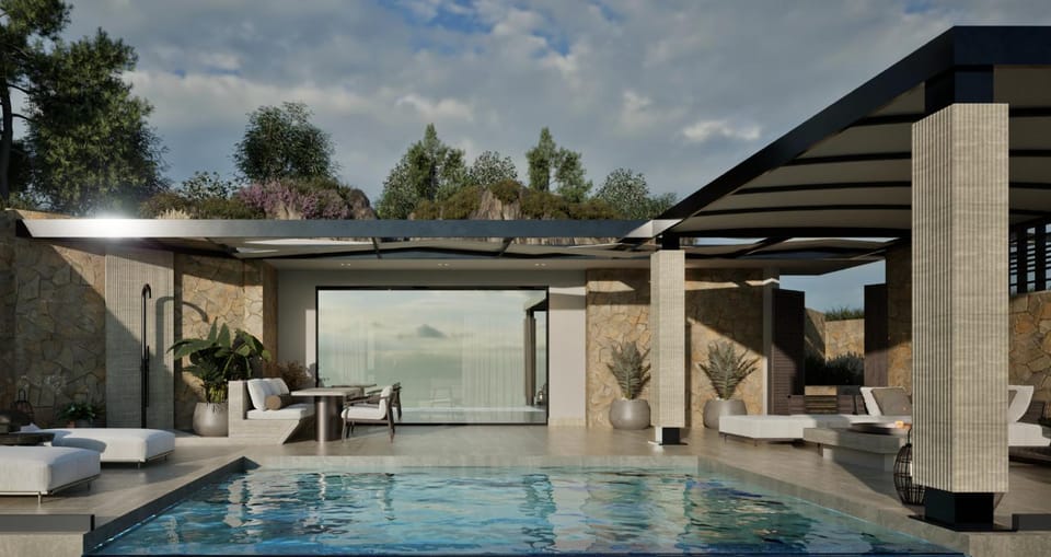 Day, Natural landscape, Pool view, Swimming pool, sunbed