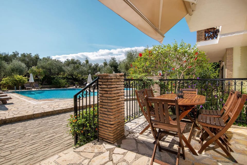 Property building, Dining area, Pool view, Swimming pool
