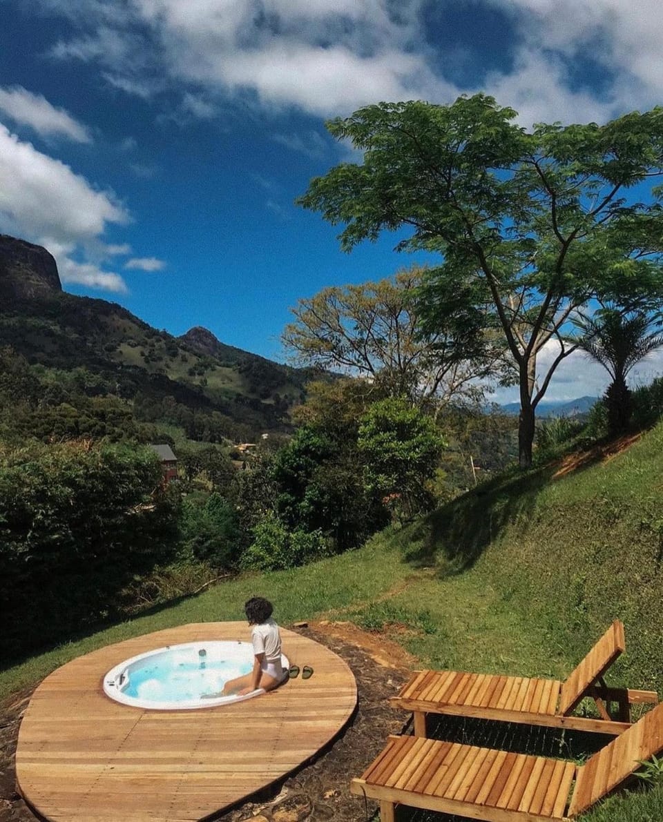 Natural landscape, Hot Tub, Mountain view, Pool view, sunbed