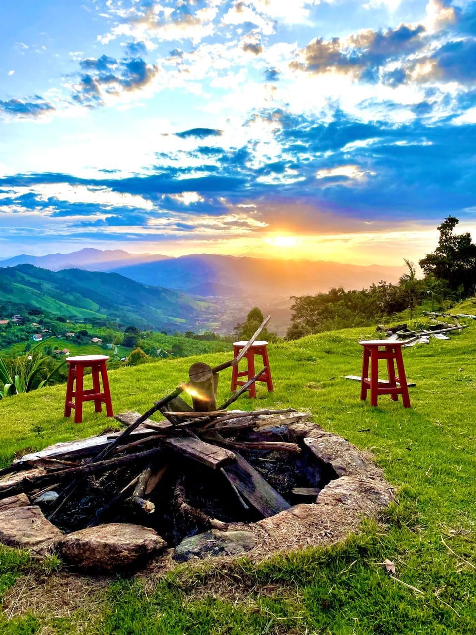 Natural landscape, Mountain view, Sunset, flat iron