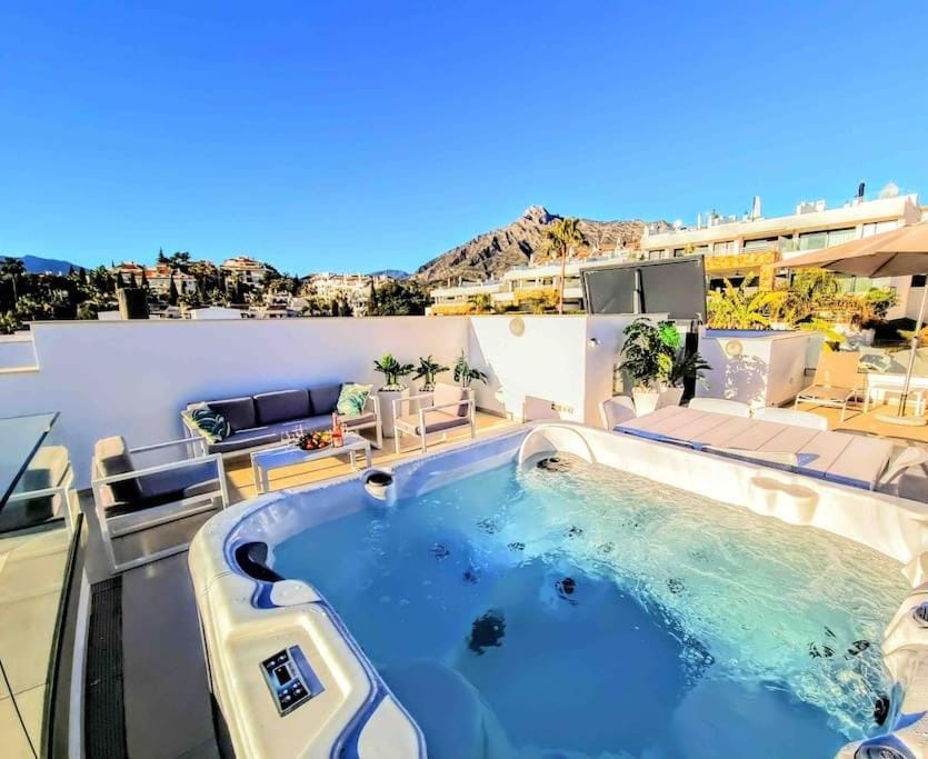 Marbella luxury house with private rooftop Jacuzzi on the Golden Mile House in Marbella