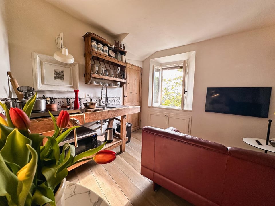 TV and multimedia, Kitchen or kitchenette, Living room, Seating area, Dining area
