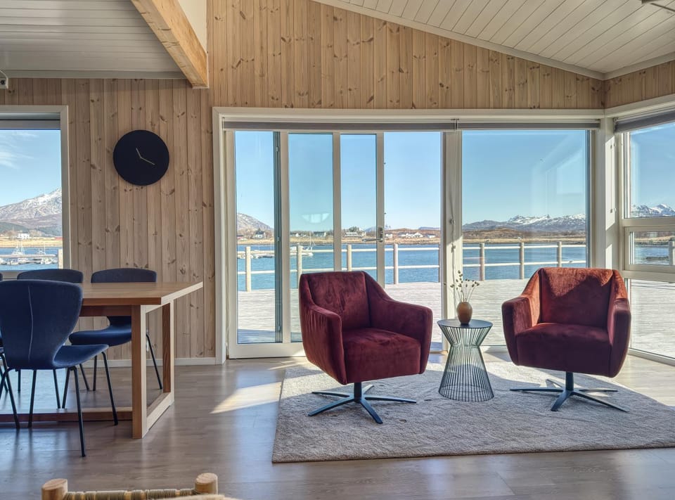 Natural landscape, Living room, Seating area, Mountain view, Sea view