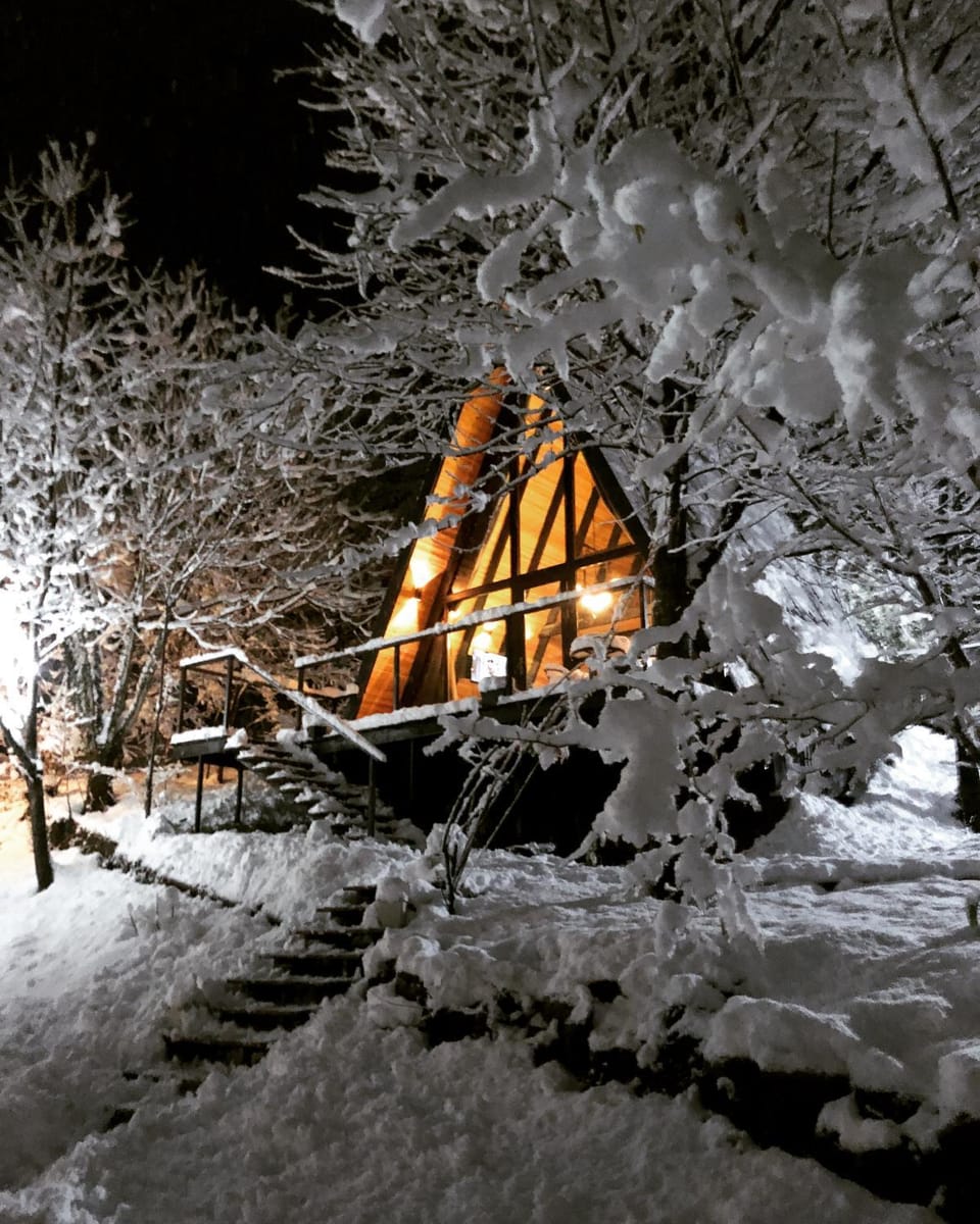 Property building, Night, Natural landscape, Winter