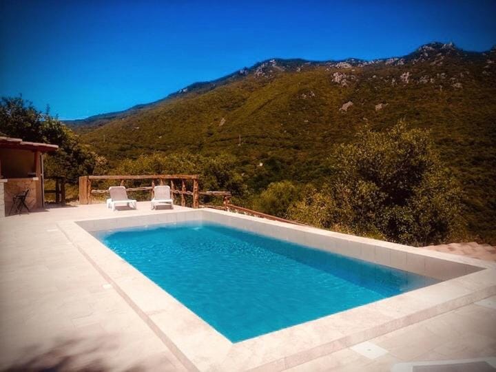 Natural landscape, Mountain view, Pool view, Swimming pool