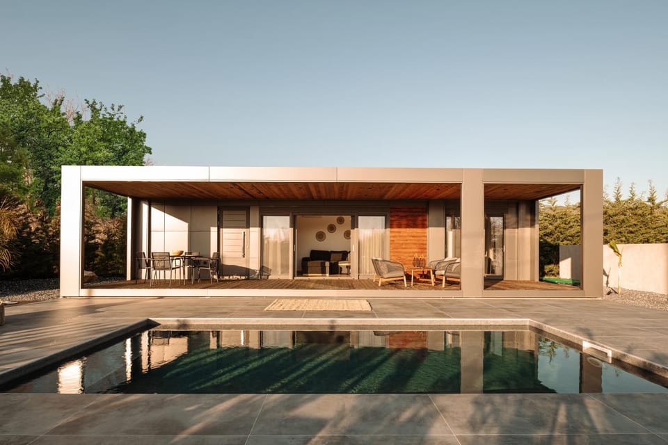 Property building, Pool view