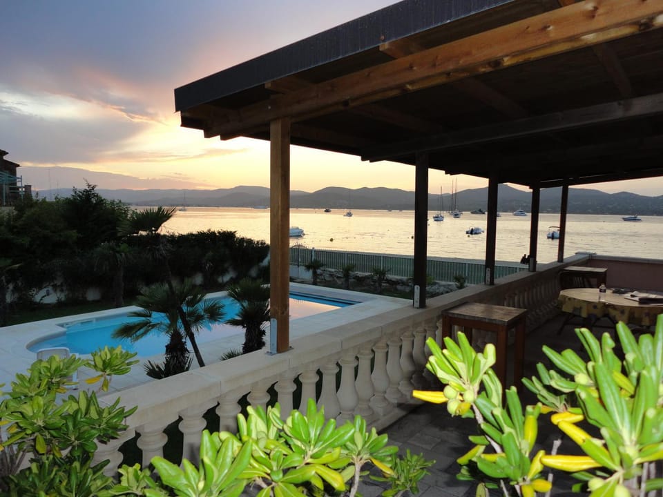 Patio, Natural landscape, Mountain view, Pool view, Sea view
