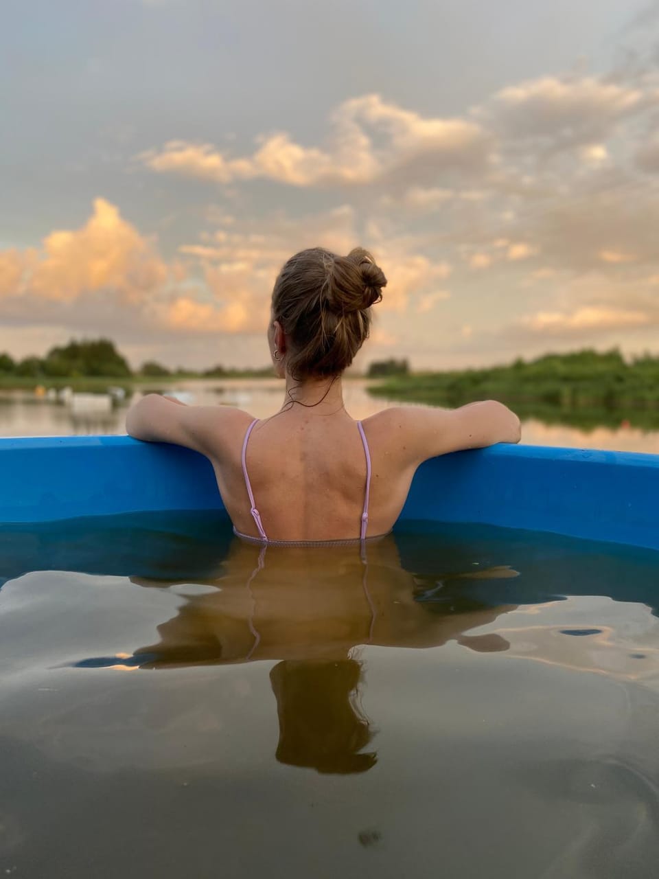 Hot Tub, Lake view, Sunset