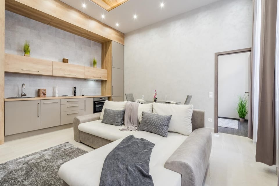 Living room, kitchen