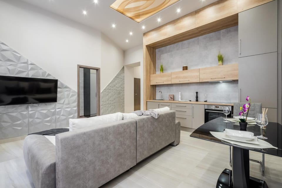Living room, kitchen