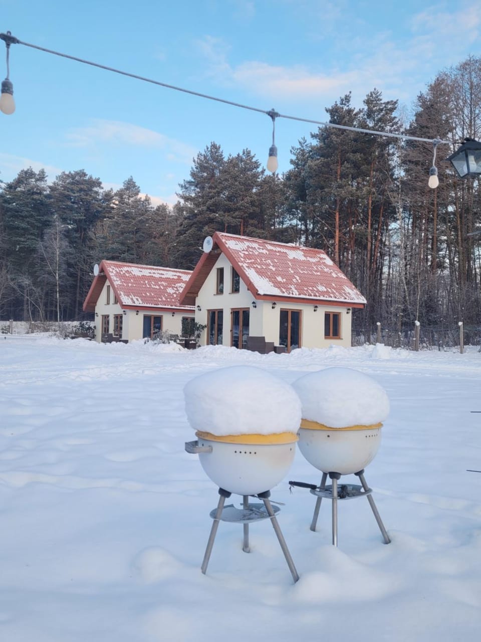 Domki nad stawem w Harszu Chalet in Poland